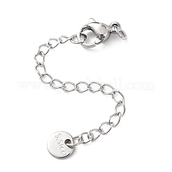 Удлинитель цепочки из нержавеющей стали 304 с плоскими круглыми подвесками.&nbsp;STAS-G383-05P