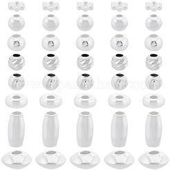 80шт 8 стиля 925 бусины из стерлингового серебра&nbsp;STER-BBC0008-87