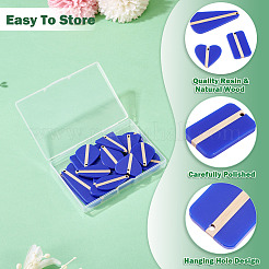 20 шт. 10 стиля подвесок из непрозрачной смолы и дерева&nbsp;RESI-TA0004-68