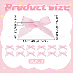 50 шт. заколки для волос из полиэстера с бантом из кожи аллигатора AJEW-CP0008-37