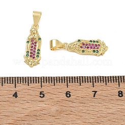 Pendentifs en laiton avec zircon cubique micro pavé&nbsp;CU-CBAD360-12G-03