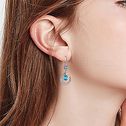 Серьги-подвески с полумесяцем и звездой&nbsp;JE911A