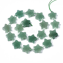 Естественный зеленый авантюрин бисер нитей G-N333-001