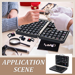Scatole organizer in pelle PU con diamanti sciolti&nbsp;CON-WH0085-188A