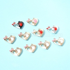 10 пакетик окрашенных распылением эмалевых магнитных разделенных подвесок из сплава&nbsp;ENAM-FS0003-01