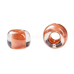 TOHOラウンドシードビーズ  日本製シードビーズ  （986)つの内側のカラークリスタル/コーラルの裏地  11/0  2.2mm  穴：0.8mm  約1110PCS /ボトル  10 G /ボトル&nbsp;SEED-JPTR11-0986
