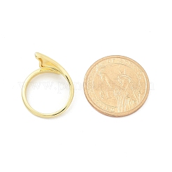 Латунные кольца на палец с открытой манжетой для женщин RJEW-M028-85G