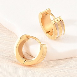 Серьги-кольца из нержавеющей стали 304 в полоску для женщин&nbsp;EJEW-L307-11G