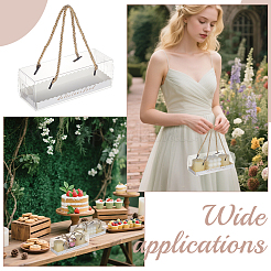 Прямоугольные складные коробки для хранения из бумаги и пластика с ручкой из полиэстеровой веревки.&nbsp;CON-WH0089-171A-01