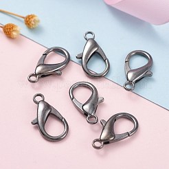亜鉛合金カニカン  オウムトリガークラスプ  カドミウムフリー＆ニッケルフリー＆鉛フリー  ガンメタ色  21x12mm  穴：2mm&nbsp;X-E107-B-NF