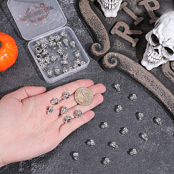 50 Stück europäische Perlen aus Totenkopflegierung&nbsp;MPDL-PA0001-02