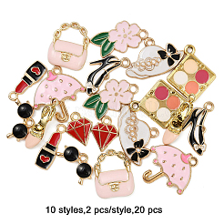 20шт 10 стиля подвески из сплава с эмалью&nbsp;ENAM-FP0002-93