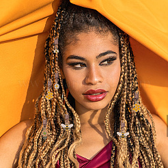 Сплав эмали плетение подвески для волос украшения зажимы OHAR-AB00012