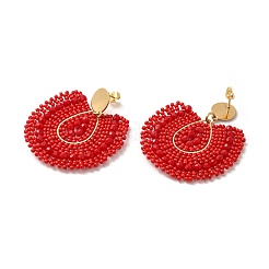 Boucles d'oreilles pendantes en perles de verre pour femmes&nbsp;LS-LS3119-2