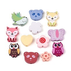 Набивные бусины из натурального клена WOOD-N019-02