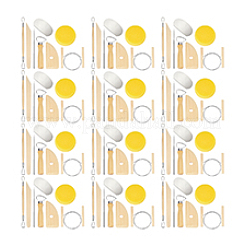 96 шт. Набор инструментов для изготовления керамики из дерева и нержавеющей стали в 8 стилях&nbsp;TOOL-PH0001-98