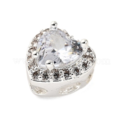 Латунные микро проложить кубического циркония бусы KK-D408-11S-03A