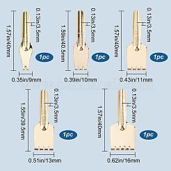 5 шт. 5 латунных пера для ручек с четырьмя наконечниками FIND-GF0003-63