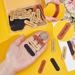 60 шт. 3-х цветные этикетки из искусственной кожи DIY-WR0004-67