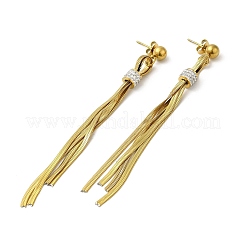 Longues boucles d'oreilles pendantes en strass&nbsp;EJEW-Z025-02G