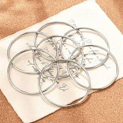 Комплект из 7 браслета из нержавеющей стали 201 для женщин&nbsp;BJEW-L664-022C-P02