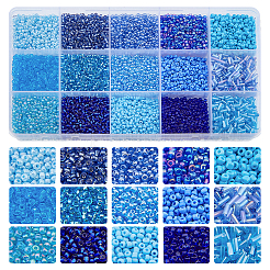 225 г 17 вида стеклянных стеклянных бусин и круглых бусин&nbsp;SEED-DC0001-02B