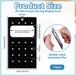 Acryl-Ohrring-Organizer-Displaykarten&nbsp;CDIS-WH0020-40B-02