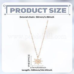 1 шт. ожерелье из цинкового сплава с подвеской в виде солнца&nbsp;NJEW-LP0003-21G