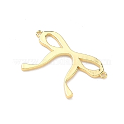 Латунные звенья в виде бантика&nbsp;KK-B170-07G