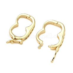 Овальные латунные микропаве прозрачные кубические циркониевые застежки-твистеры&nbsp;KK-B170-18G