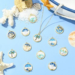 14шт 7 стиля подвески из цинкового сплава с эмалью&nbsp;FIND-CJ0004-63