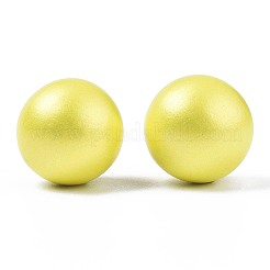 Perles de bois naturel peintes&nbsp;WOOD-S057-071G