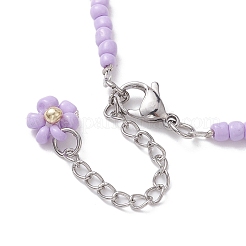 8 шт. 8 цветных ожерелья из стеклянного бисера NJEW-JN04636