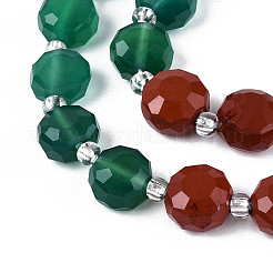 Нити бусин из натурального красного агата G-T144-19B-01