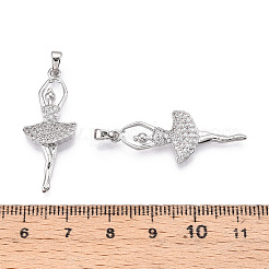 Латунные микро проложить кубического циркония подвески&nbsp;ZIRC-T016-04P