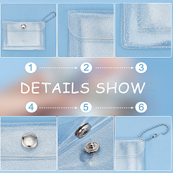 Кошелек из прозрачного ПВХ с блестками&nbsp;ABAG-WH0044-29