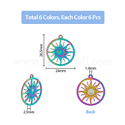 18 шт. 3-цветное ионное покрытие (IP) из нержавеющей стали 304 подвески&nbsp;STAS-DC0014-15
