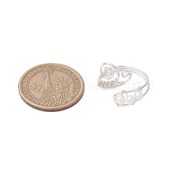 Латунные открытые кольца манжеты RJEW-JR00837-02