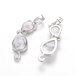 Кулоны с котятами из натуральных и синтетических камней&nbsp;G-J386-E