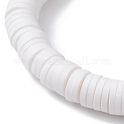 Polymer-Ton-Heishi-Surfer-Stretch-Armband mit Acryl-Schmetterlingsanhängern&nbsp;BJEW-JB09915-02