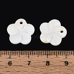 Подвески-цветы из натуральных пресноводных ракушек SHEL-N038-10