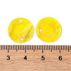 Окрашенные распылением натуральные подвески с соединителем оболочки Capiz BSHE-S304-18G