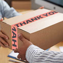 2 рулон 2 цветов декоративные бумажные ленты на тему Дня святого Валентина с надписью «Спасибо» AJEW-FG0005-03