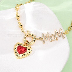 Colliers pendentifs « maman » en laiton&nbsp;NJEW-A071-12B-G