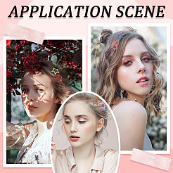 48 шт. 12-х цветные заколки-кнопки из сплава со звездочками и эмалью&nbsp;OHAR-CP0001-27