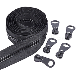 Нейлоновая неразъемная молния и резиновые ползунки молнии DIY-BC0011-68