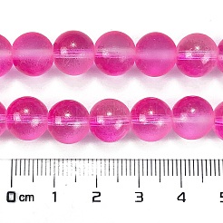 Нити матовых прозрачных стеклянных бусин&nbsp;GLAA-P065-10mm-11