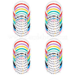 36шт 9 стиля браслеты из полимерной глины с бусинами для женщин и мужчин BJEW-UN00010