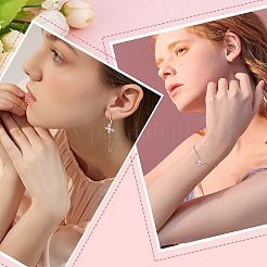 Покрытие стойки латунь микропаве прозрачные подвески из кубического циркония&nbsp;KK-SZ0005-41