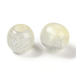 Двухцветные европейские бусины из смолы с блестками RESI-F055-01